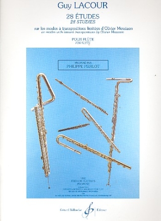 28 tudes sur les modes  transpositions limites d'Olivier Messiaen pour flute