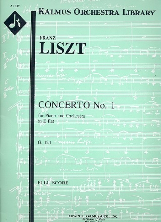 Piano Concerto in E Flat Major no. 1 for piano and orchestra score