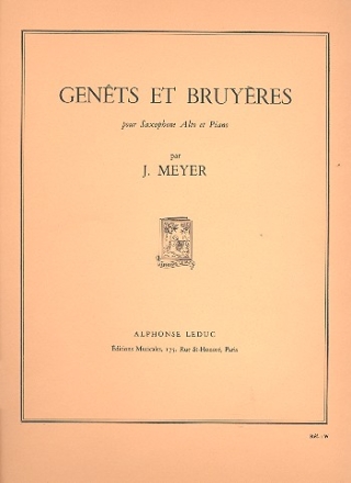 Genets et bruyres pour saxophone alto et piano