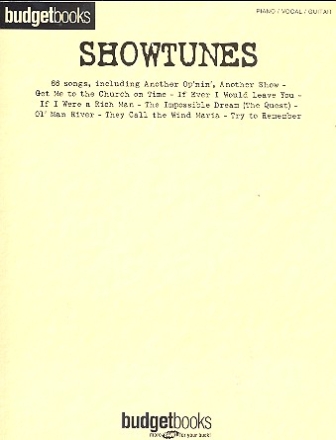 Budgetbooks Showtunes songbook piano/vocal/guitar