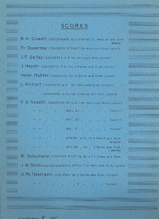Konzert F-Dur Nr.5 fr Horn und Orchester Partitur