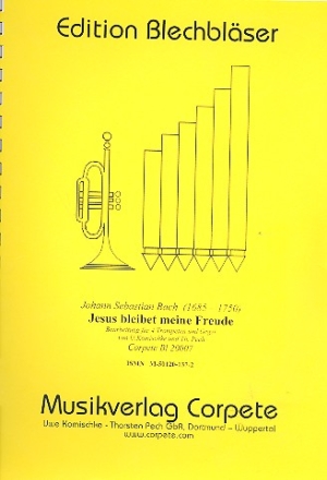 Jesus bleibet meine Freude BWV147 fr 4 Trompeten und Orgel Partitur und 2 Trompetenpartituren