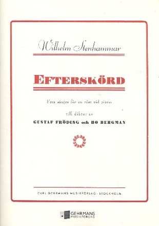 Efterskrd for voice and piano (schwed)