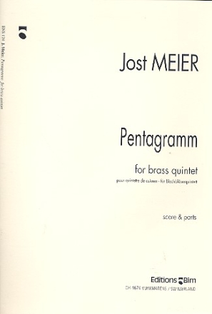 Pentagramm fr 2 Trmopeten, Horn in F, Posaune und Tuba Partitur und Stimmen