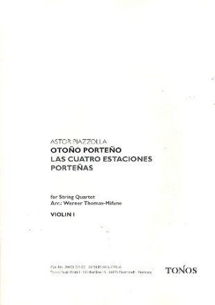 Otono porteno fr Streichquartette Stimmen