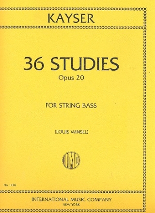 36 Studies op.20 for strings bass