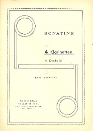 Sonatine fr 4 Klarinetten Partitur und Stimmen