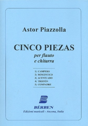 5 Piezas per flauto e chitarra partitura e parti