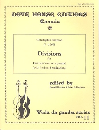 Divisions on a Ground for 2 bass viols and keyboard score and parts