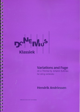 Variationen und Fuge ber ein Thema von J. Kuhnau fr Streichorchester Partitur