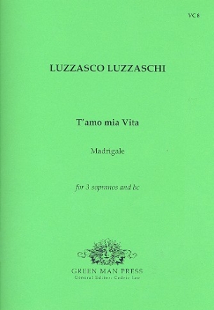 T'amo mia vita for 3 sopranos and Bc 4 scores