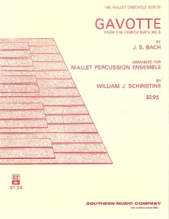 Gavotte from French Suite no.5 for mallet percussion ensmble score and parts
