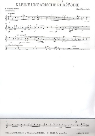 Kleine ungarische Rhapsodie fr Blasorchester Tenorhorn 1