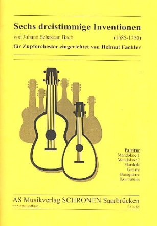 6 dreistimmige Inventionen fr Zupforchester Partitur und Stimmensatz (1/ 5-5-5-5-2-2)