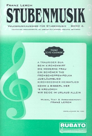 Stubenmusik Band 2: fr Zither, Violine und Gitarre (div ad lib) (mit Text) Partitur und Stimmen