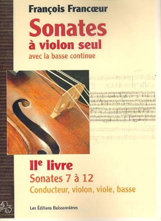 Sonates op.2 vol.2 (nos.7-12) pour violon et Bc (Bc sans ralisation) partition et parties