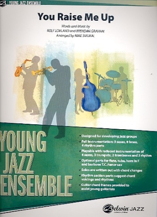 You raise me up: for young jazz ensemble score and parts