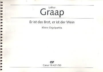 Er ist das Brot, er ist der Wein Kleine Orgelpartita