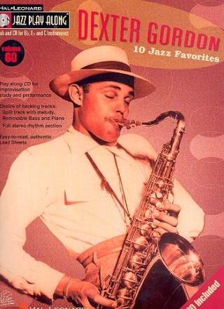 Dexter Gordon - 10 Jazz Favorites (+CD): for Bb, Eb, C and bass clef instruments jazz playalong vol.60