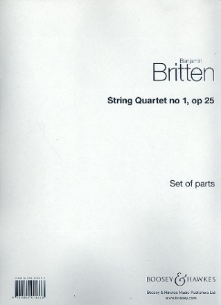 Streichquartett Nr. 1 D-Dur op. 25 fr Streichquartett Stimmensatz