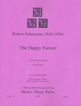 The happy Farmer for percussion ensemble (4 players) score and parts