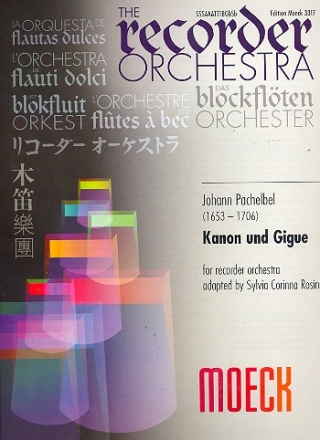 Kanon und Gigue fr Blockfltenorchester Partitur und Stimmen