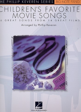 Children's favorite Movie Songs: for big-note piano (with text and chords)