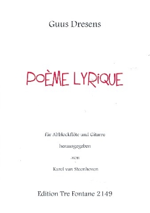 Pome lyrique fr Altblockflte und Gitarre Stimmen