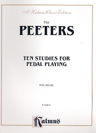 10 Studies for Pedal Playing for organ  Kalmus