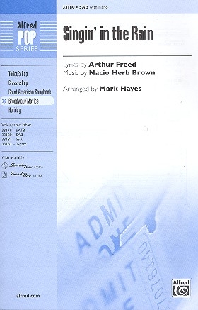 Singin' in the Rain for mixed chorus (SAM) and instruments vocal score
