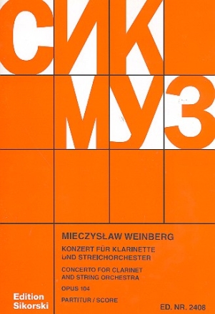 Konzert op.104 fr Klarinette und Orchester Partitur