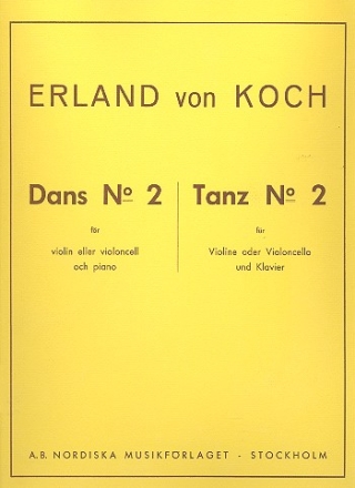 Dans no.2 for for violin (cello) and piano