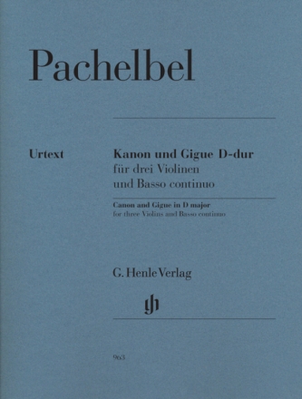 Kanon und Gigue D-Dur fr 3 Violinen und Bc Partitur und Stimmen