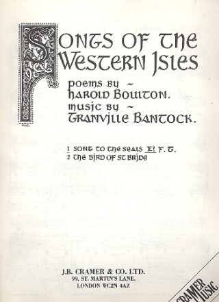 Song to the Seals in e-flat for voice and piano score