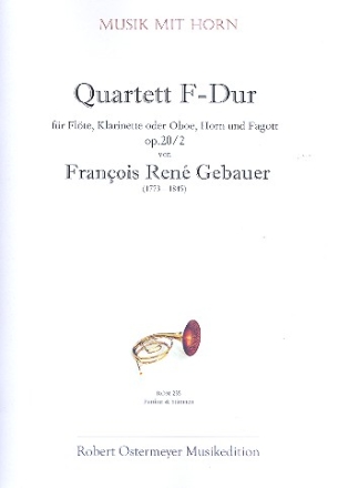 Quartett F-Dur op.20,2 fr Flte (Oboe), Horn und Fagott Partitur und Stimmen