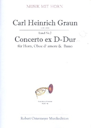 Concerto ex D-Dur f�r Horn, Oboe d'amore und Bass Partitur und Stimmen