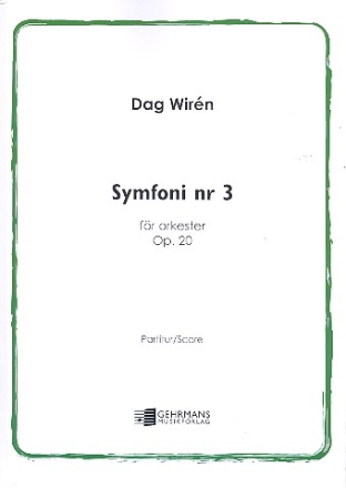 Sinfonie Nr.3 op.20 fr Orchester Partitur