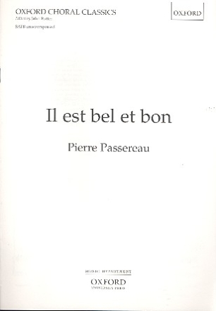 Il est bel et bon for mixed chorus a cappella score