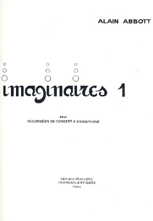 Imaginaires no.1 pour accordon et vibraphone partition,  archive copy