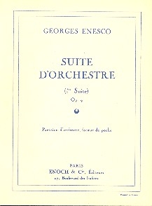 Suite no.1 op.9 pour orchestre partition de poche