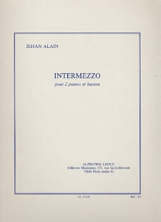 Intermezzo pour 2 pianos et basson (violoncelle) parties