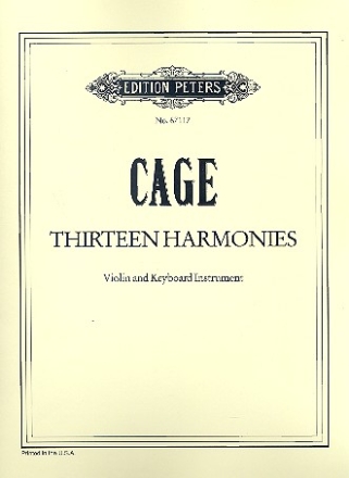 13 Harmonies (1986) for violin and keyboard