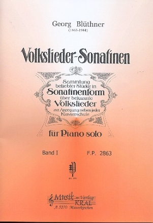 Volkslieder Sonatinen Band 1 fr Klavier