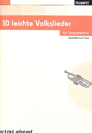 10 leichte Volkslieder  fr 2 Trompeten Partitur