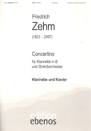 Concertino fr Klarinette in b und Streichorchester Klavierauszug