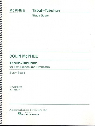 Tabuh-Tabuhan for 2 pianos and orchestra study score
