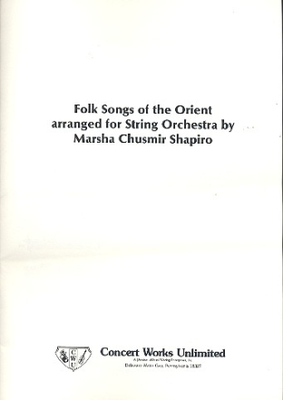 Folk Songs of the Orient for string orchestra score