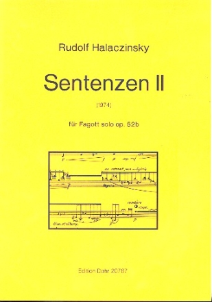 Sentenzen II op.52b fr Fagott