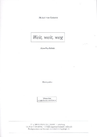 Weit weit weg fr Mnnerchor und Klavier Partitur