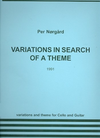 Variations in Search of a theme for cello and guitar score,  archive copy